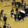Tu Holloway walks out during Senior Recognition